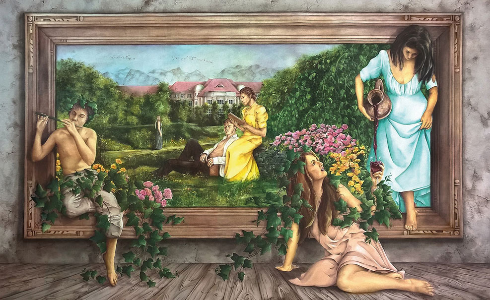 Tajemniczy Ogrod, malarstwo, Malgorzata Gregula, obraz olejny